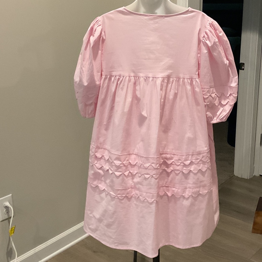 Karlie Pink Ruffle Dress - Picture 2 of 3